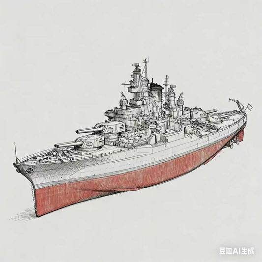 SSC133 Military Model USS Tennessee Class Tennessee Battleship (BB-43)  Water Line