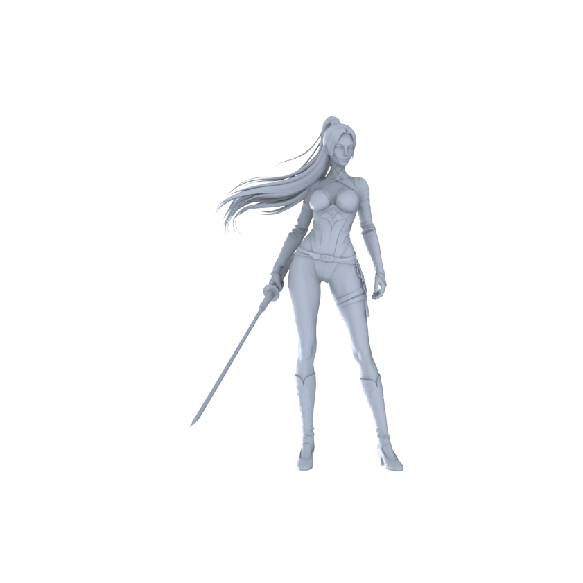 Yao's Studio LYTR261 Female Warrior Resin Miniature Model 6-Figure Set, Unpainted Combat Pose Figures, DIY Painting Scene Decoration Miniatures Diorama Resin Figures