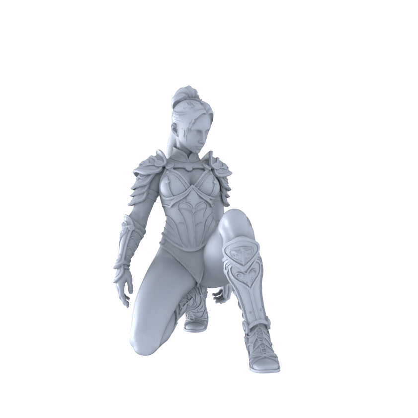 Yao's Studio LYTR261 Female Warrior Resin Miniature Model 6-Figure Set, Unpainted Combat Pose Figures, DIY Painting Scene Decoration Miniatures Diorama Resin Figures