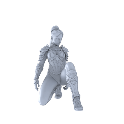 Yao's Studio LYTR261 Female Warrior Resin Miniature Model 6-Figure Set, Unpainted Combat Pose Figures, DIY Painting Scene Decoration Miniatures Diorama Resin Figures