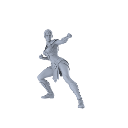 Yao's Studio LYTR261 Female Warrior Resin Miniature Model 6-Figure Set, Unpainted Combat Pose Figures, DIY Painting Scene Decoration Miniatures Diorama Resin Figures