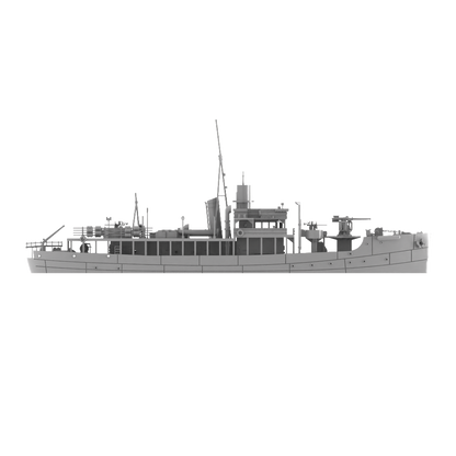 RHWS015 HMS Isles Cllass Submarine Chaser Liscomb Water line