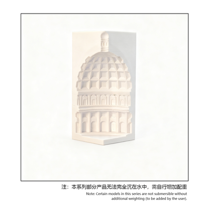 LYTP023B Roman Architecture Ornament Pantheon 3D Printed Roman Architecture Aquarium Decor Fish Tank Landscape Set With Hideout Caves
