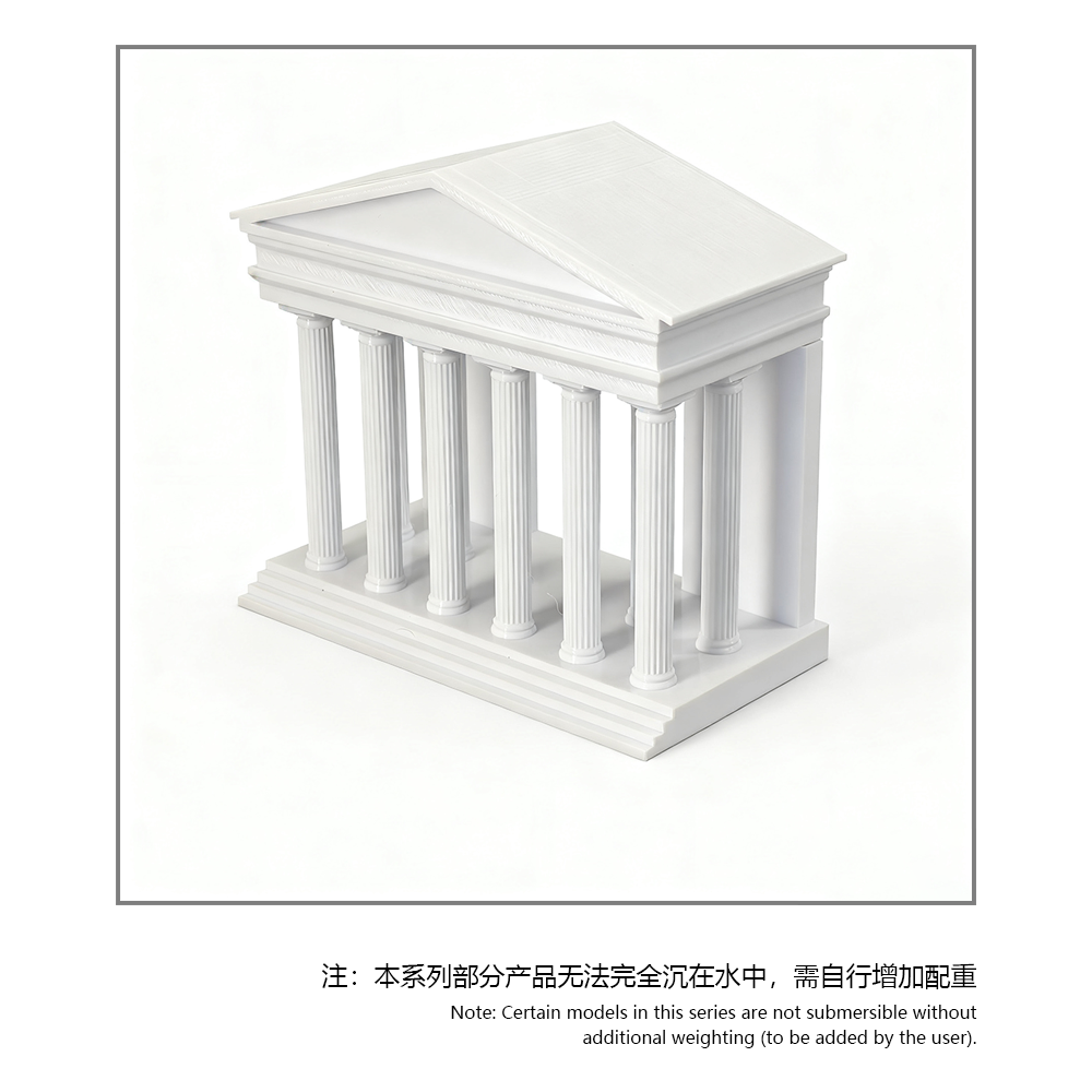 LYTP030B Roman Architecture Ornament ??Roman Temple 3D Printed Roman Architecture Aquarium Ornament- Compatible With Fish Tank & Most Aquariums
