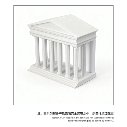 LYTP030B Roman Architecture Ornament ??Roman Temple 3D Printed Roman Architecture Aquarium Ornament- Compatible With Fish Tank & Most Aquariums