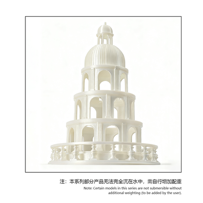 LYTP025B Roman Architecture Ornament Romanesque Castle 3D Printed Roman Architecture Aquarium Decor Fish Tank Landscape Set With Hideout Caves