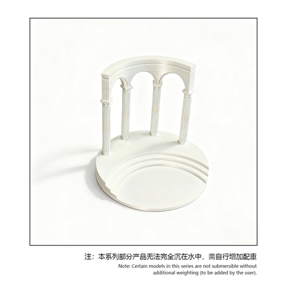 LYTP024B Roman Architecture Ornament Roman Column 3D Printed Roman Architecture Aquarium Decor Fish Tank Landscape Set With Hideout Caves