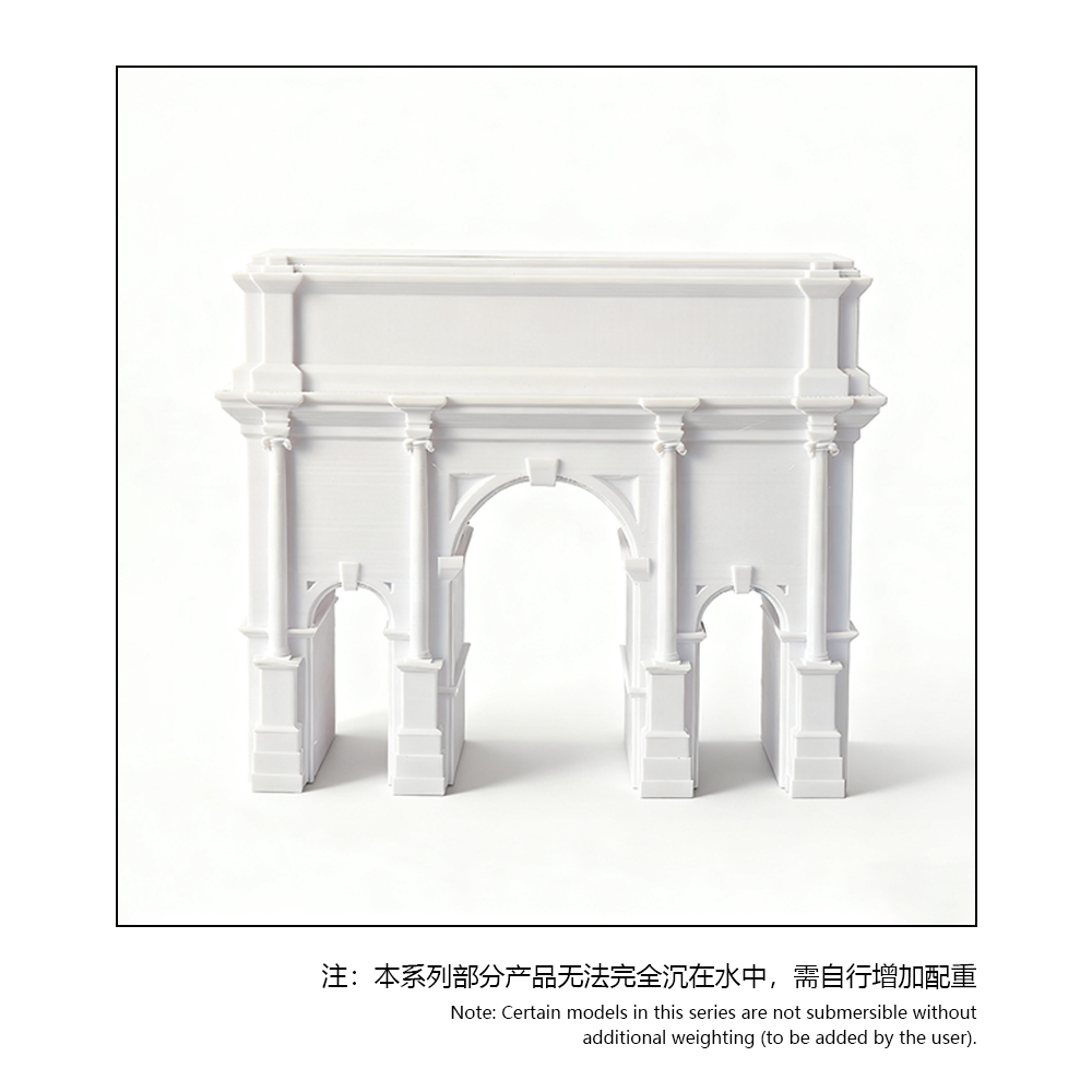 LYTP031B Roman Architecture Ornament ?Roman Triumphal Arch 3D Printed Roman Architecture Aquarium Ornament- Compatible With Fish Tank & Most Aquariums