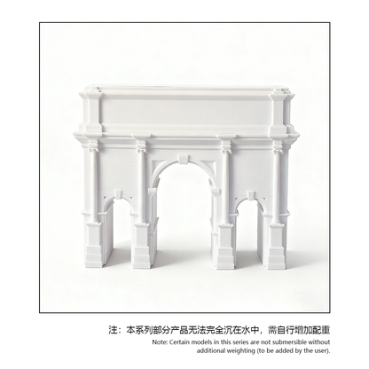 LYTP031B Roman Architecture Ornament ?Roman Triumphal Arch 3D Printed Roman Architecture Aquarium Ornament- Compatible With Fish Tank & Most Aquariums