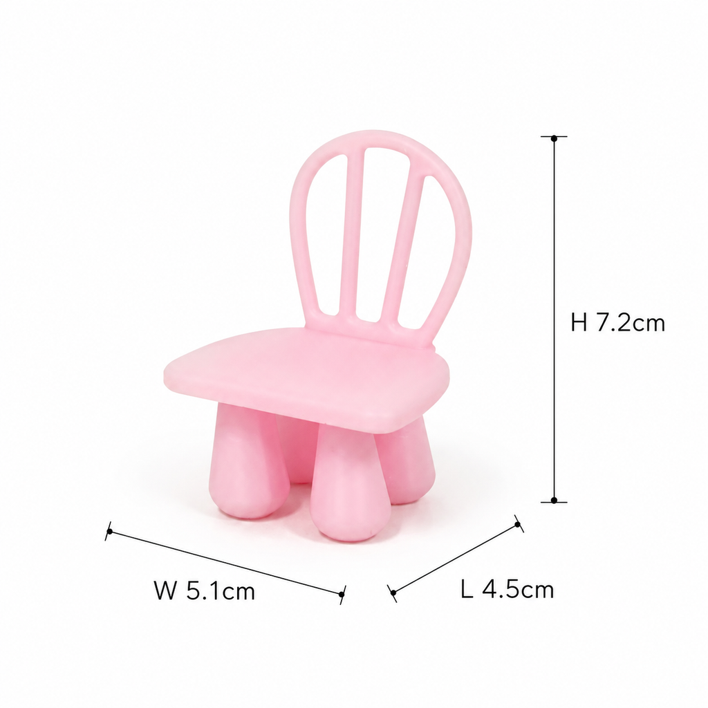 RHF0466A Children's rounded seat Macaron-colored miniature f – LCD 3D printed resin model kit, image 1