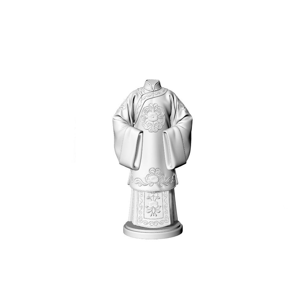 MRY-SFW LYTS530 3D Printed Chinese Ancient Palace Ornament Set, Unpainted White Resin, Miniature Dollhouse Diorama Accessories