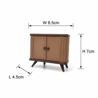 RHF0534A Vintage-style rotating wine cabinet 1 Desktop Decorations Dollhouse Furniture Mini Bar Scene Furniture Vintage Furniture Mini Rotating Wine Cabinet