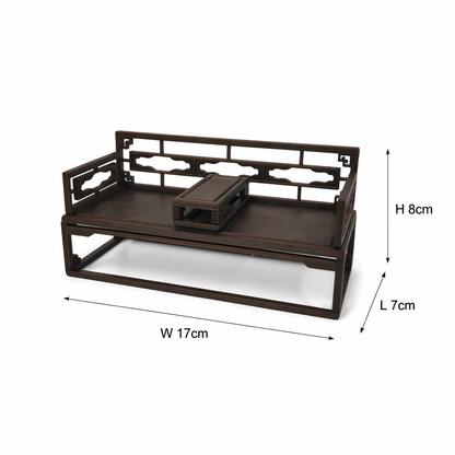 RHF0535A Chinese-style classical Luohan bed set Desktop ornaments traditional-style dollhouse furniture Chinese classical miniature furniture Chinese living room scene mini furniture