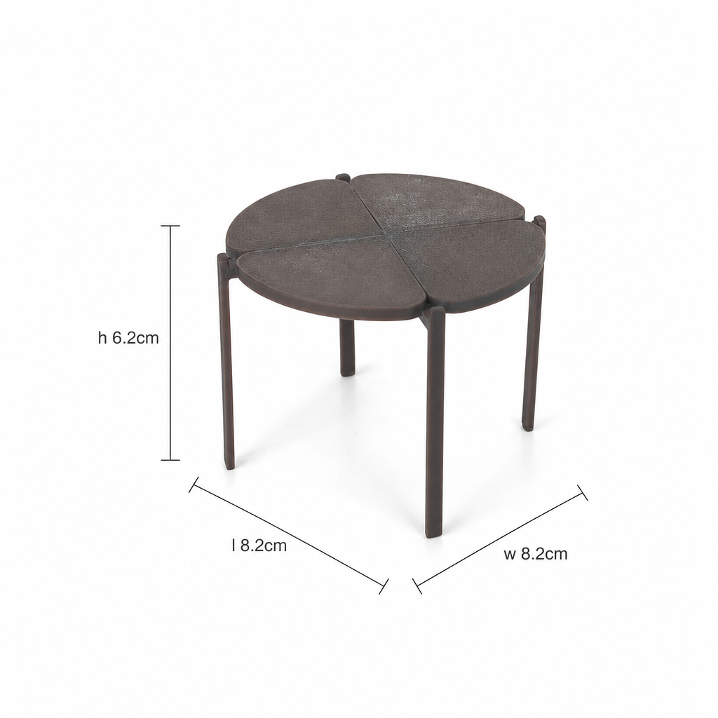 RHF0471 Modern four-leaf clover table and chair set Mini four-leaf clover round coffee table set minimalist style mini furniture modular fan-shaped mini furniture