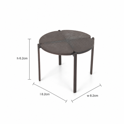 RHF0471 Modern four-leaf clover table and chair set Mini four-leaf clover round coffee table set minimalist style mini furniture modular fan-shaped mini furniture
