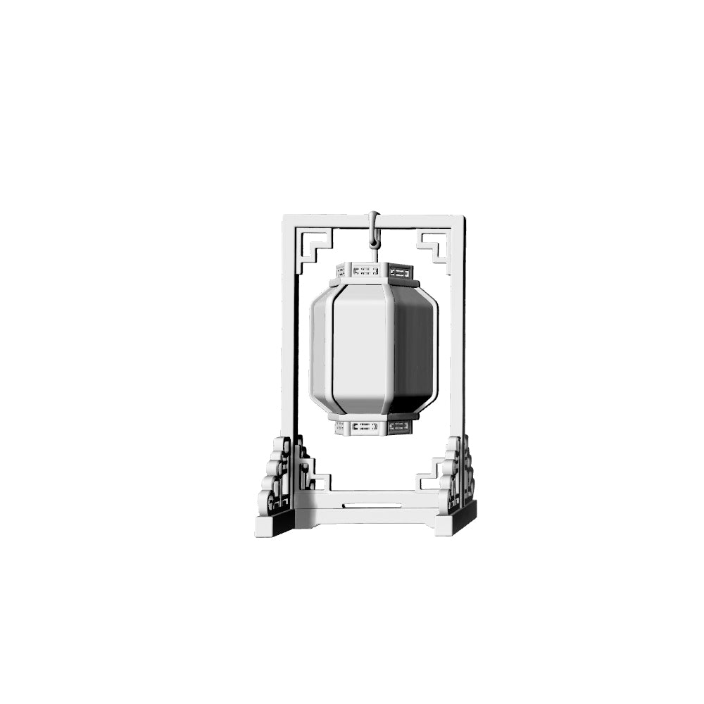 MRY-SFW LYTS535 3D Printed Chinese Classical Furniture Set, Unpainted White Resin, Miniature Dollhouse Diorama Accessories