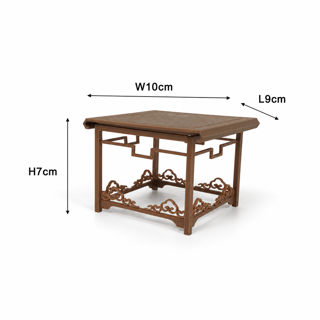 RHF0536 Chinese-style carved living room furniture set Desktop decoration ancient-style dollhouse furniture Chinese carved miniature furniture Chinese living room scene mini furniture