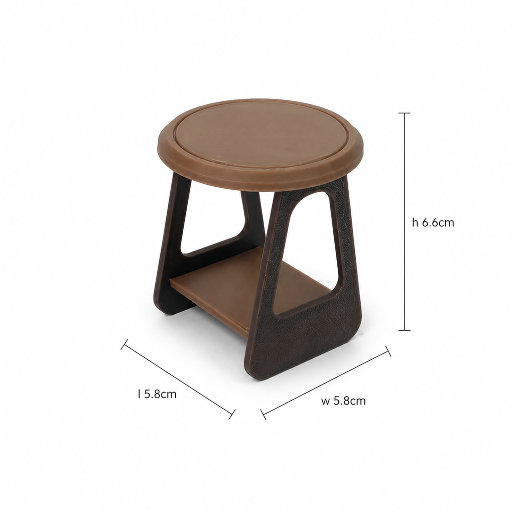 RHF0469A Modern Log-Style Geometric Side Table Mini side table dollhouse accessory miniature living room scene furniture tiny geometric side table