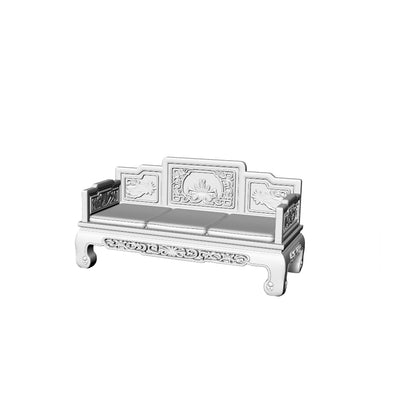 MRY-SFW LYTS525 3D Printed Chinese Classical Furniture Set, Unpainted White Resin, Miniature Diorama Dollhouse Accessories