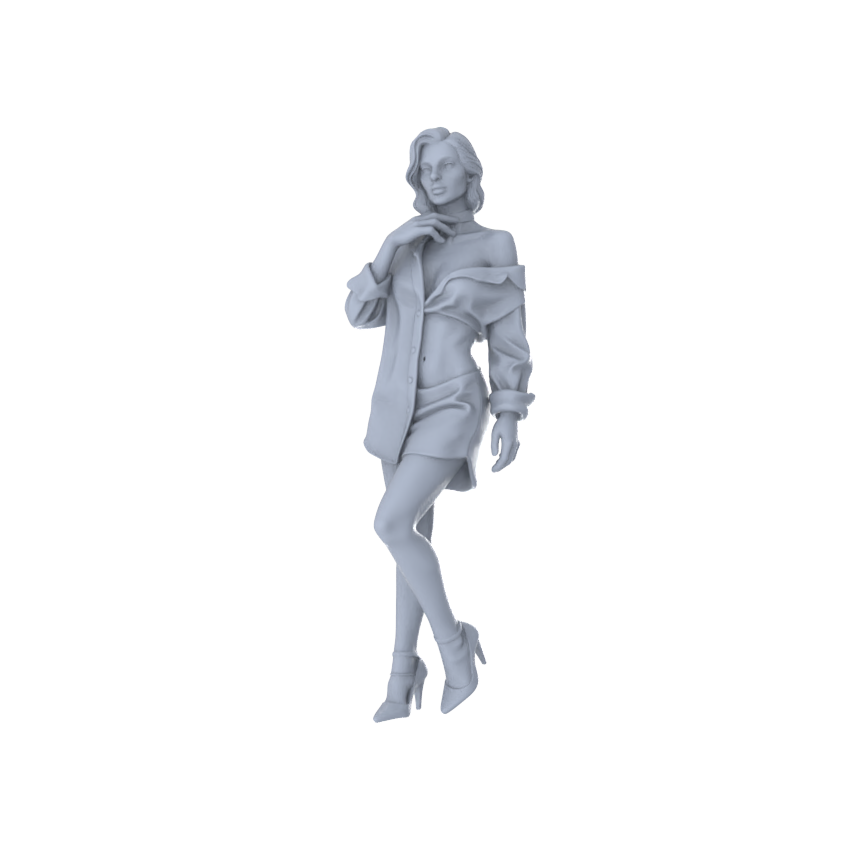 MRY-SFW LYTR559 Modern Urban Fashion Women Pose Group of 6 Miniature Car Diorama Figures Scene Props Accessories Resin