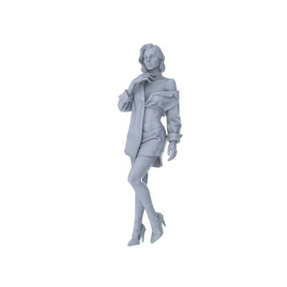 MRY-SFW LYTR559 Modern Urban Fashion Women Pose Group of 6 Miniature Car Diorama Figures Scene Props Accessories Resin