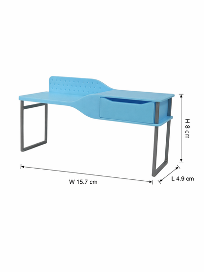 RHF0533A Shimmering Waves Blue Desk Desktop ornaments dollhouse furniture mini study room scene furniture macaron-colored furniture wavy furniture miniature original design furniture