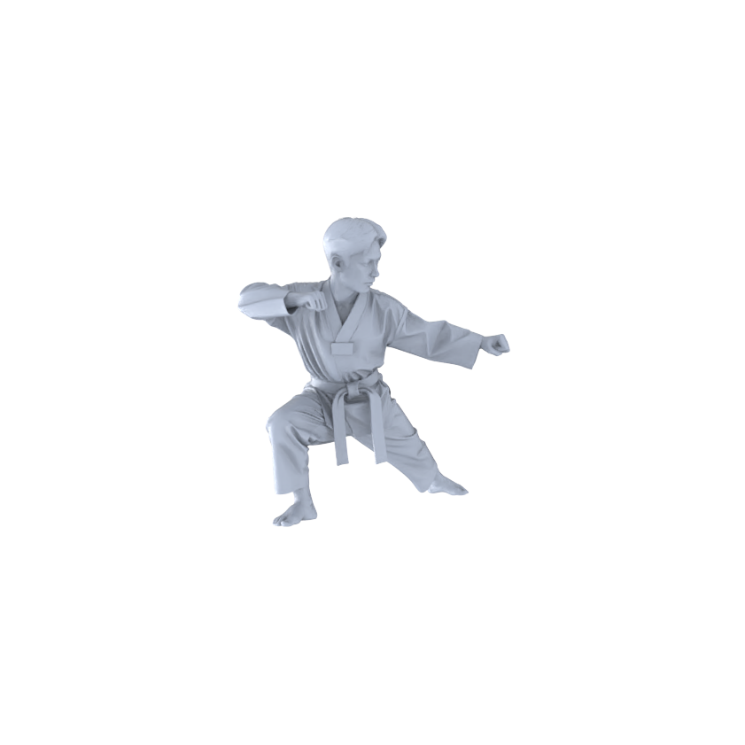 MRY-SFW LYTR560 Modern Dojo Karate Practitioners Pose Group of 5 Miniature Car Diorama Figures Scene Props Accessories Resin