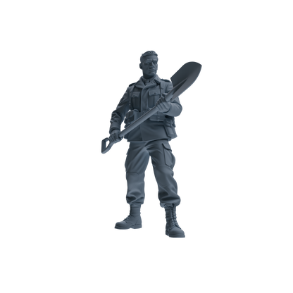 MRY-SFW SSTR185 Miniatures Soldier Model Kit Combat Engineer Soldier Pose Modern Model 4 pcs