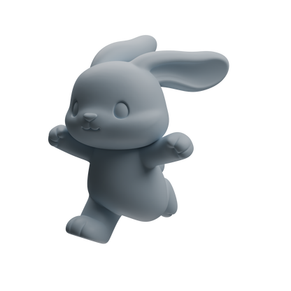 MRY-SFW LYTR1047 Cartoon Rabbit Animal Modern Model 4 pcs