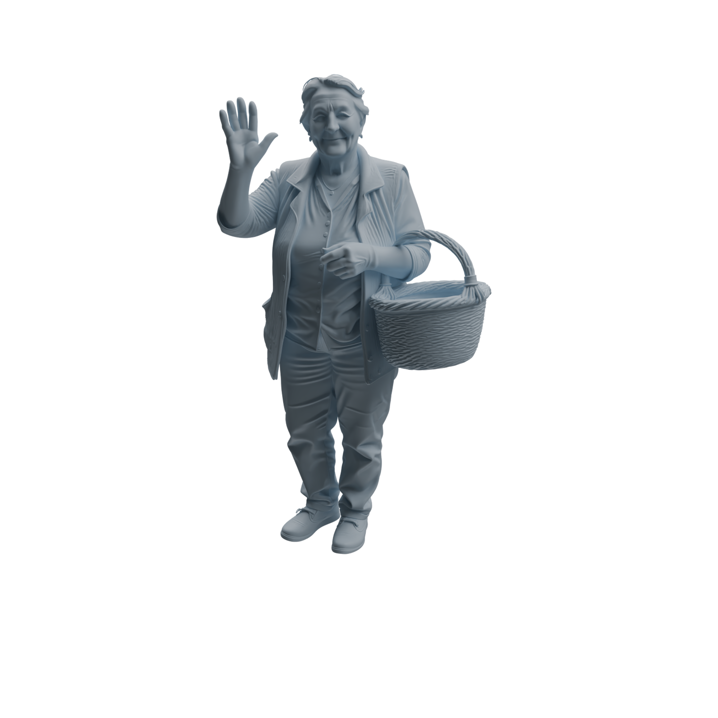 MRY-SFW LYTR993 Elderly People Grocery Shopping Character Modern Model 3 pcs