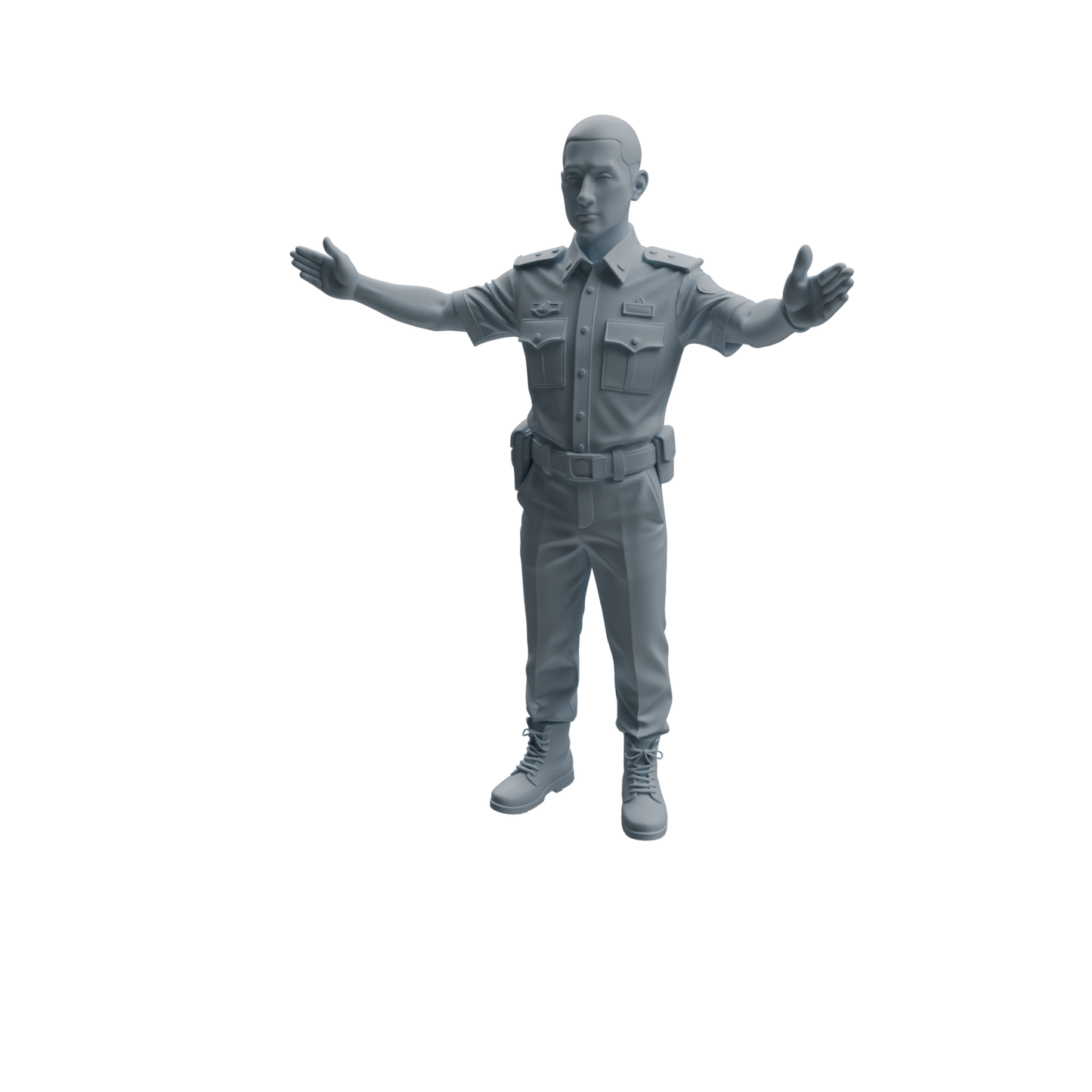 MRY-SFW LYTR958 Multi-Pose Male Traffic Police Officer Character Modern Model 4 pcs
