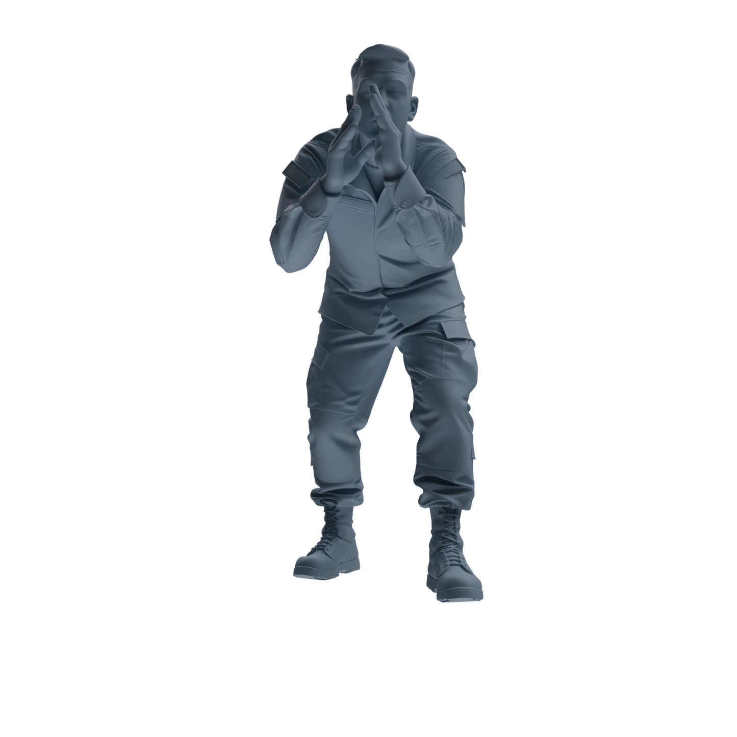 MRY-SFW SSTR184 Miniatures Soldier Model Kit Command Soldier Pose Modern Model 3 pcs