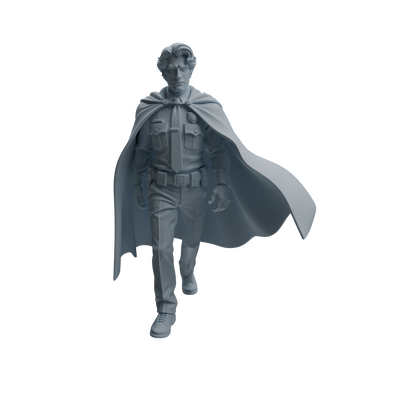 MRY-SFW LYTR949 Cape Uniform Man Character Modern Model 4 pcs