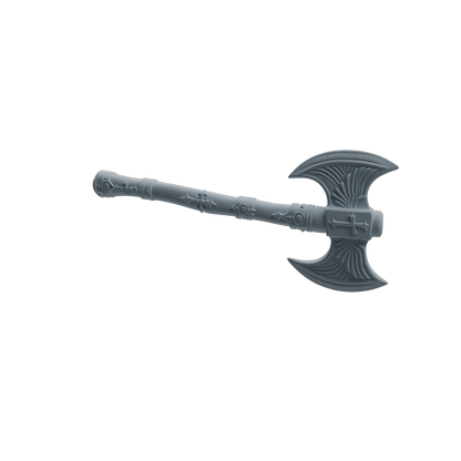 MRY-SFW LYGS438 Cross Pattern Battle Axe and Feather Blade Spear Weapon Modern Model 3 pcs