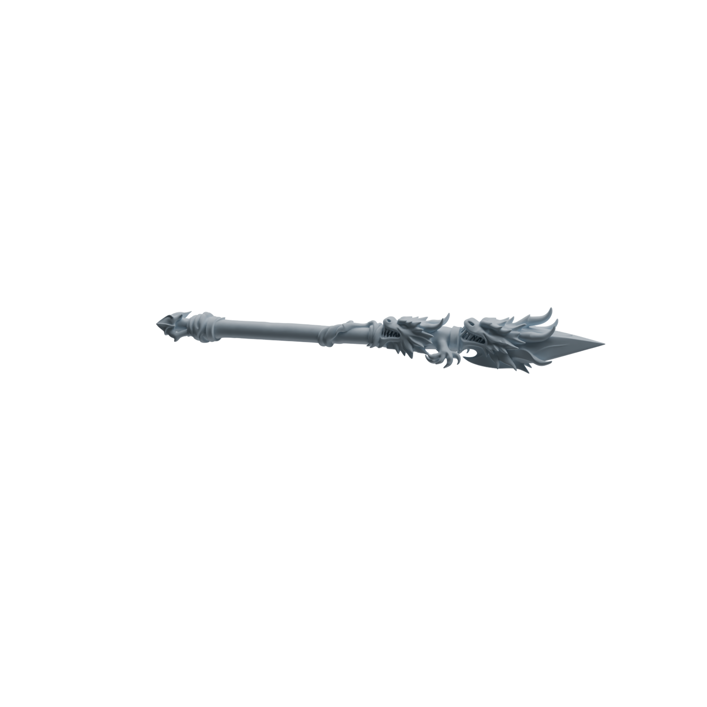 MRY-SFW LYGS436 Dragon Pattern Decorative Spear Weapon Modern Model 4 pcs