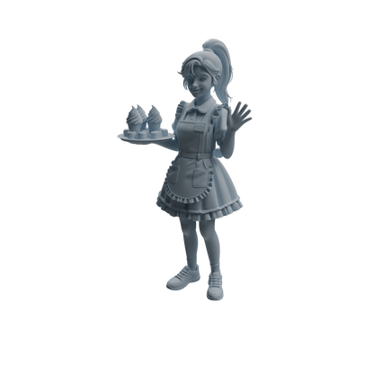 MRY-SFW LYTR1057 Ice Cream Shop Staff Character Modern Model 4 pcs