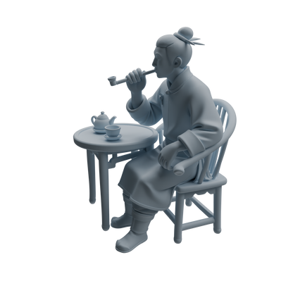 MRY-SFW LYTR978 Ancient Tea Ceremony Character Modern Model 3 pcs
