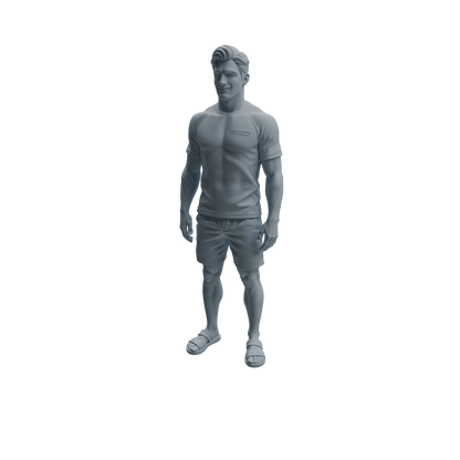 MRY-SFW LYTR1011 Male Lifeguard with Lifebuoy Character Modern Model 3 pcs