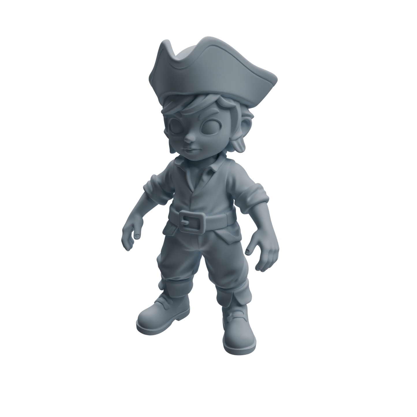 MRY-SFW LYTR1090 Chibi Pirate Boy Character Modern Model 4 pcs
