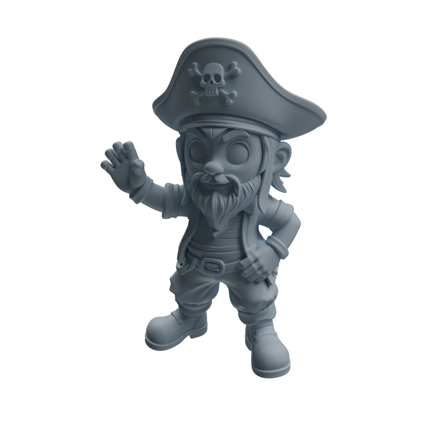 MRY-SFW LYTR1089 Chibi Pirate Character Modern Model 4 pcs