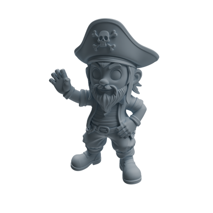 MRY-SFW LYTR1089 Chibi Pirate Character Modern Model 4 pcs