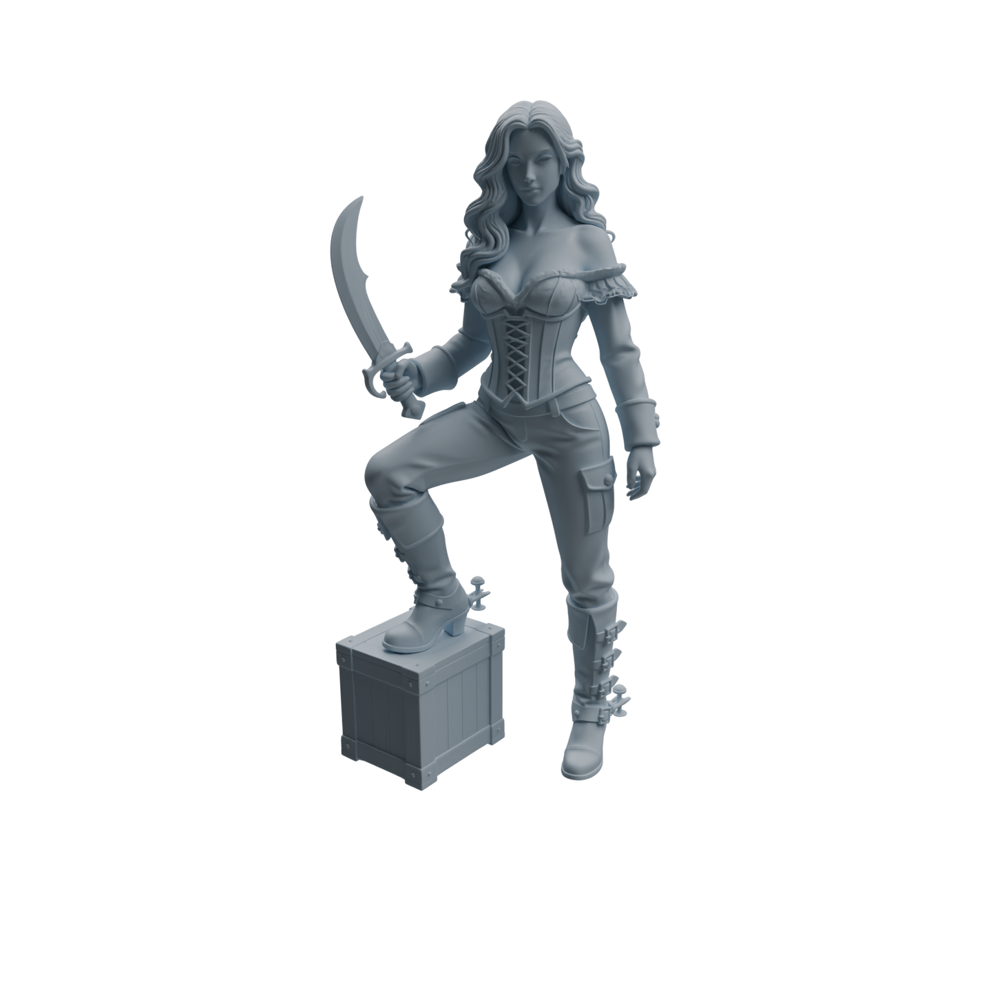 MRY-SFW LYTR1096 Female Pirate Character Modern Model 4 pcs