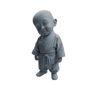 MRY-SFW LYTR1073 Cute Expression Little Monk Character Modern Model 3 pcs