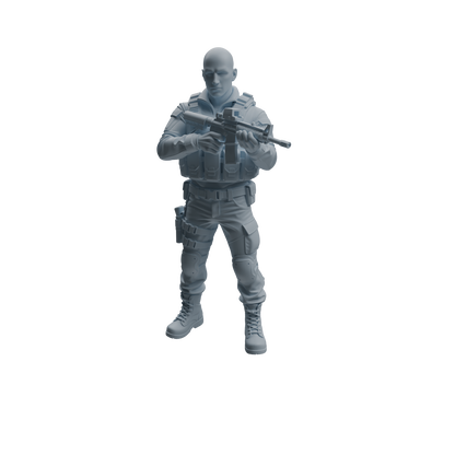 MRY-SFW LYTR953 Combat Stance SWAT Officer Character Modern Model 4 pcs
