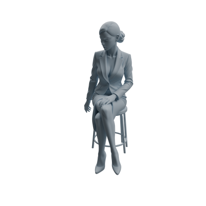 MRY-SFW LYTR973 Business Workplace Woman Character Modern Model 4 pcs