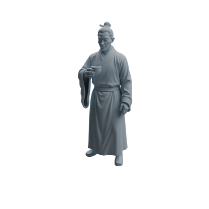 MRY-SFW LYTR981 Ancient Cup-Holding Scholar Character Modern Model 3 pcs