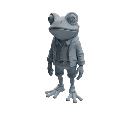 MRY-SFW LYTR1052 Cartoon Frog Animal Modern Model 4 pcs