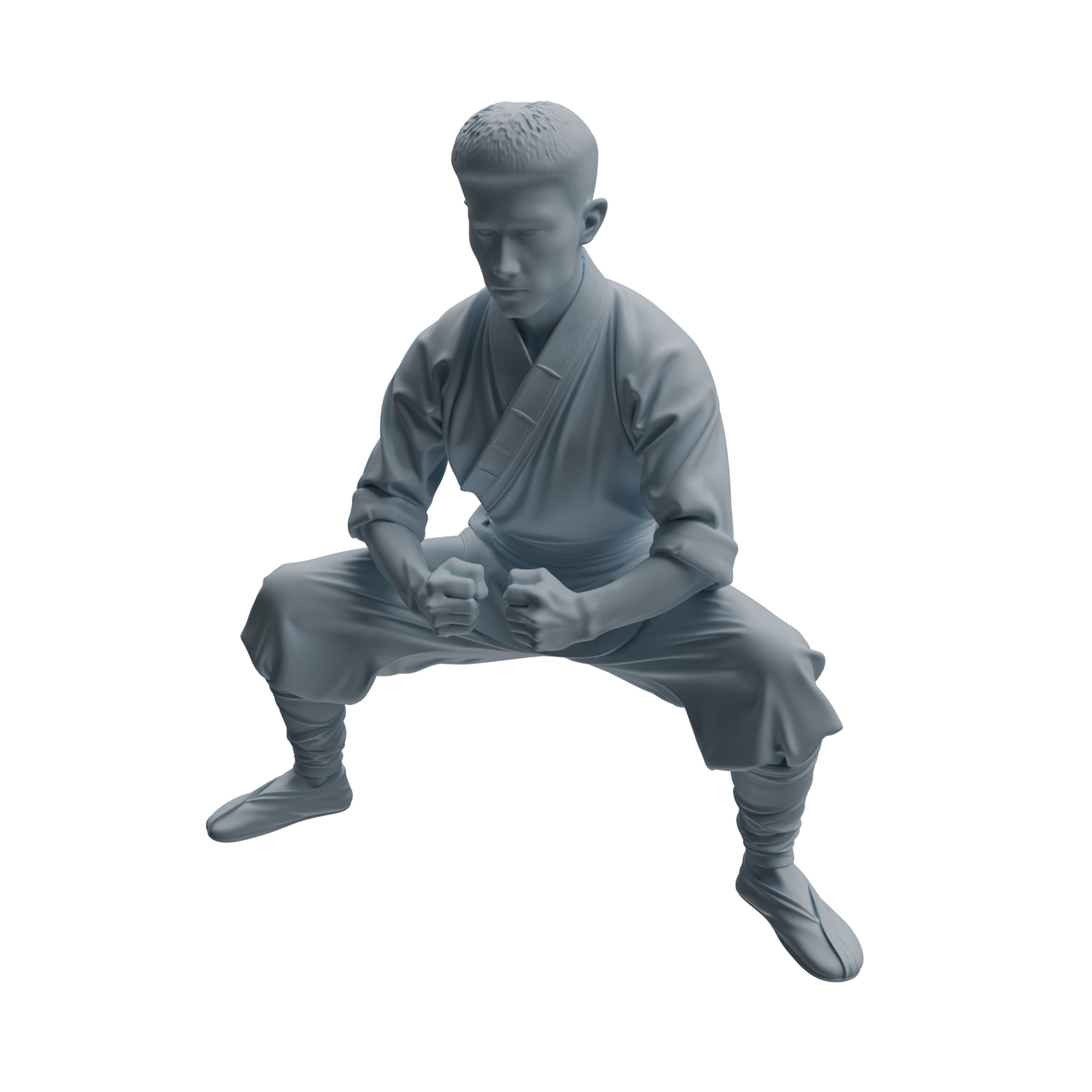 MRY-SFW LYTR1077 Multi-pose Martial Monk Character Modern Model 4 pcs