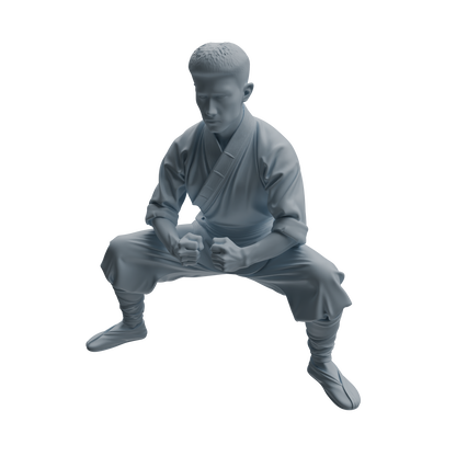 MRY-SFW LYTR1077 Multi-pose Martial Monk Character Modern Model 4 pcs