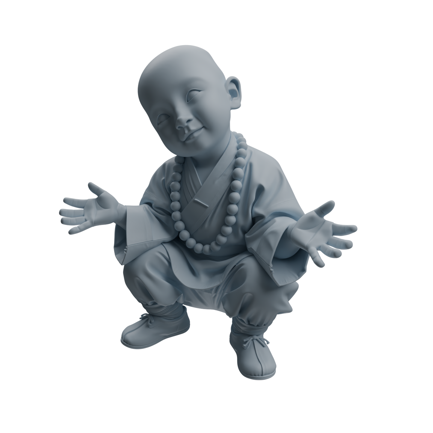 MRY-SFW LYTR1070 Kung Fu Little Monk Style Character Modern Model 4 pcs